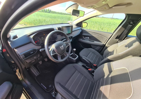 Dacia Sandero cena 27400 przebieg: 9770, rok produkcji 2021 z Witnica małe 254